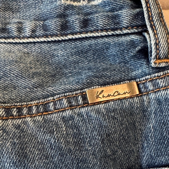 KanCan Distressed Wide Leg Blue Jeans - Picture 4 of 5